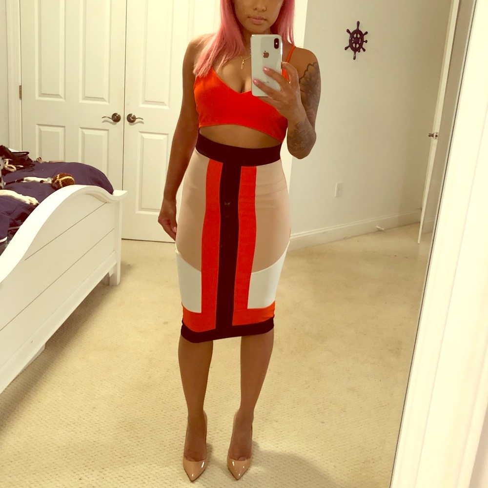 Cutout tank dress